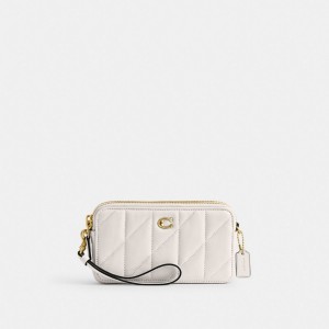 Bolsa Cruzada COACH® Kira With Pillow Quilting Mujer Blancas | COLIA289