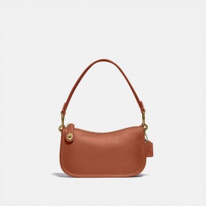 Bolsa Cruzada COACH® Swinger 20 Mujer Marrones | COCOQ279