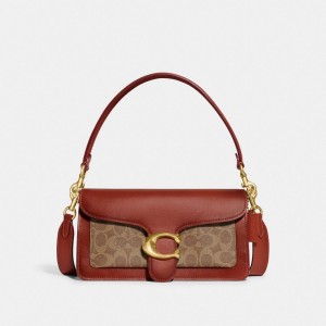 Bolsa de Hombro COACH® Tabby 26 In Signature Canvas Mujer Marrones Rojas | COXYW172