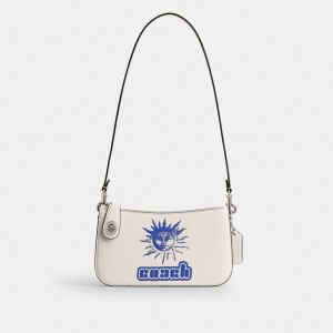 Bolsa de Hombro COACH® The Lil Nas X Drop Penn Mujer Plateadas | COZUQ171