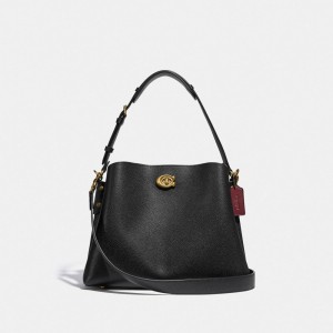 Bolsa de Hombro COACH® Willow Mujer Negras | COKOM169