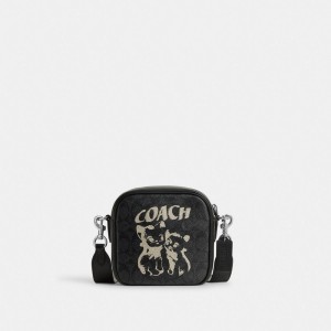 Bolsa de Mano COACH® The Lil Nas X Drop Camera In Signature Canvas Hombre Gris | COLIQ846