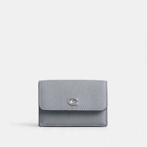 Cartera COACH® Essential Mini Trifold Mujer Plateadas Gris Azules | COGSN114