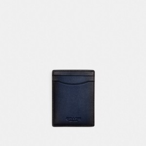 Porta Tarjetas COACH® Money Clip Hombre Azules Oscuro | CORVR876