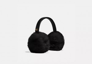 Sombrero COACH® Shearling Earmuffs Mujer Negras | COCOM440