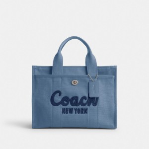 Tote COACH® Cargo Mujer Plateadas Azules | COGSV166