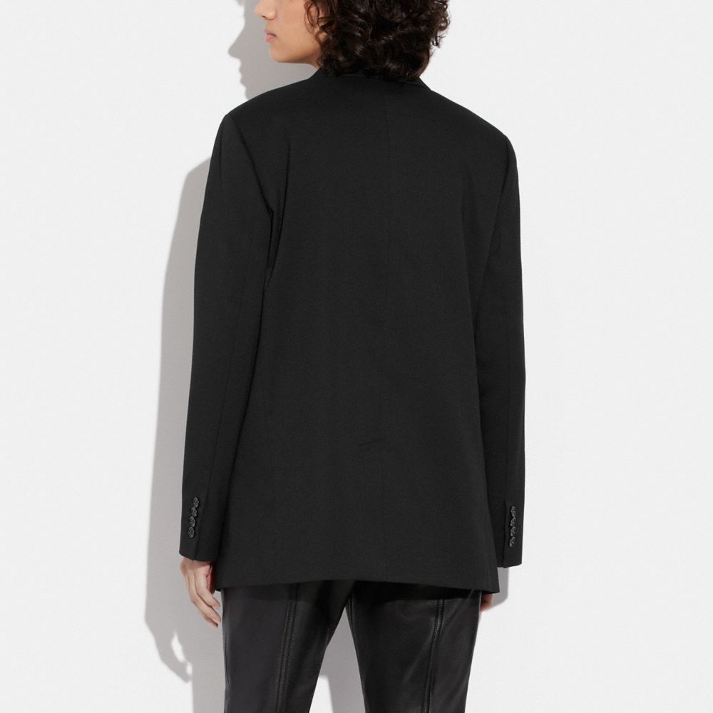 Abrigo COACH® Relaxed Blazer With Signature Lining Mujer Negras | COAHM682