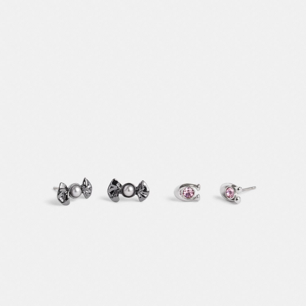 Aretes COACH® Candy And Bow Stud Set Mujer Multicolor | COMQX542