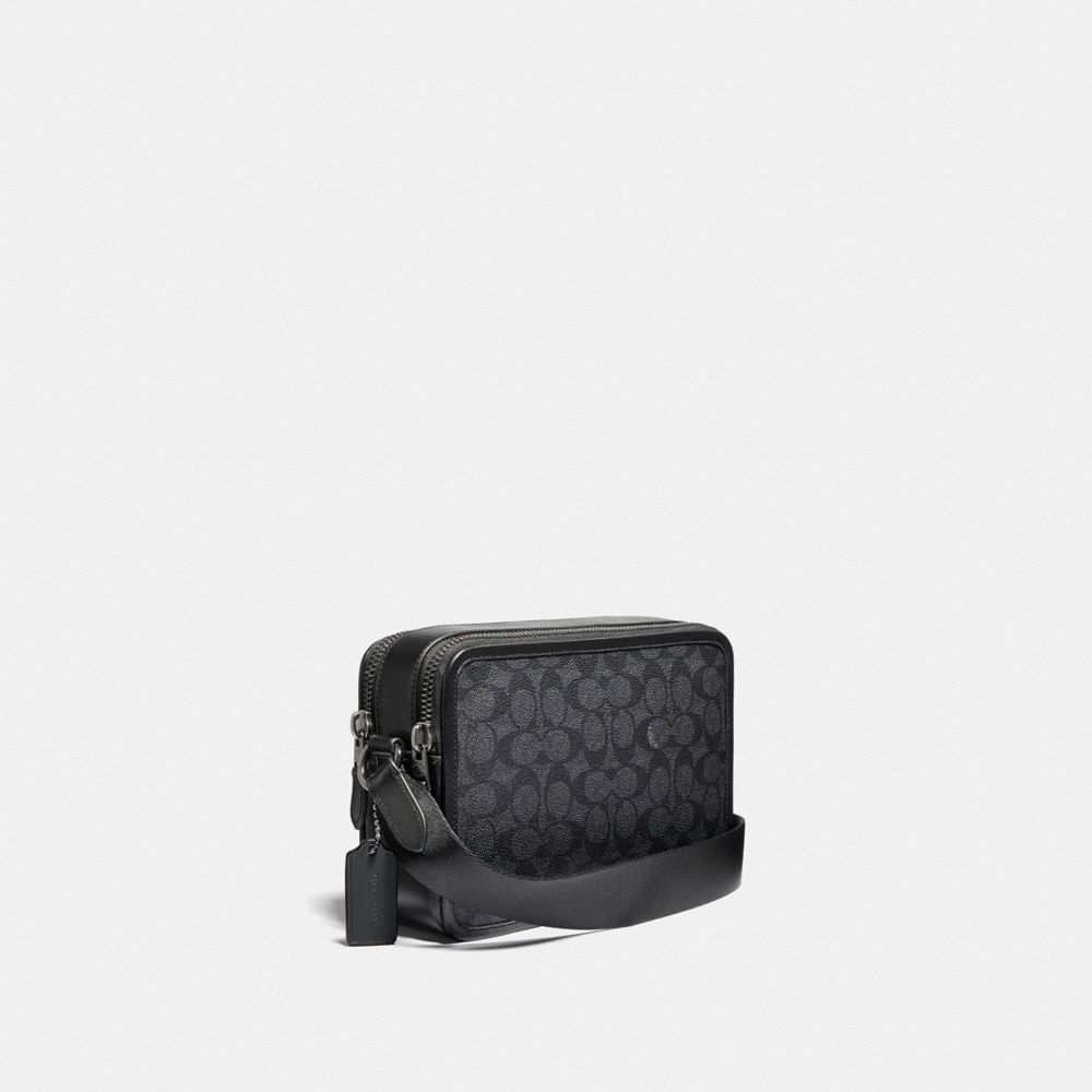 Bolsa Cruzada COACH® Charter 24 In Signature Canvas Mujer Negras Cobra Gris | CORVM304