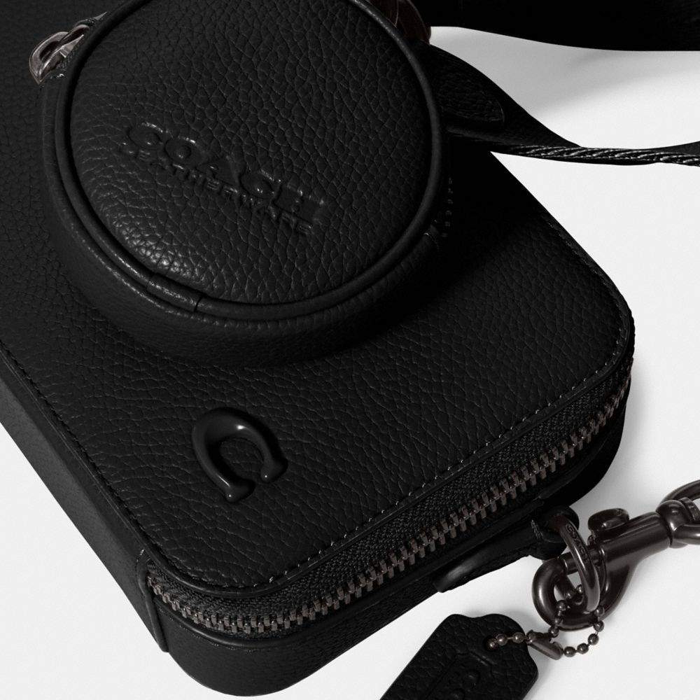 Bolsa Cruzada COACH® Charter Slim Mujer Negras | COTCN303