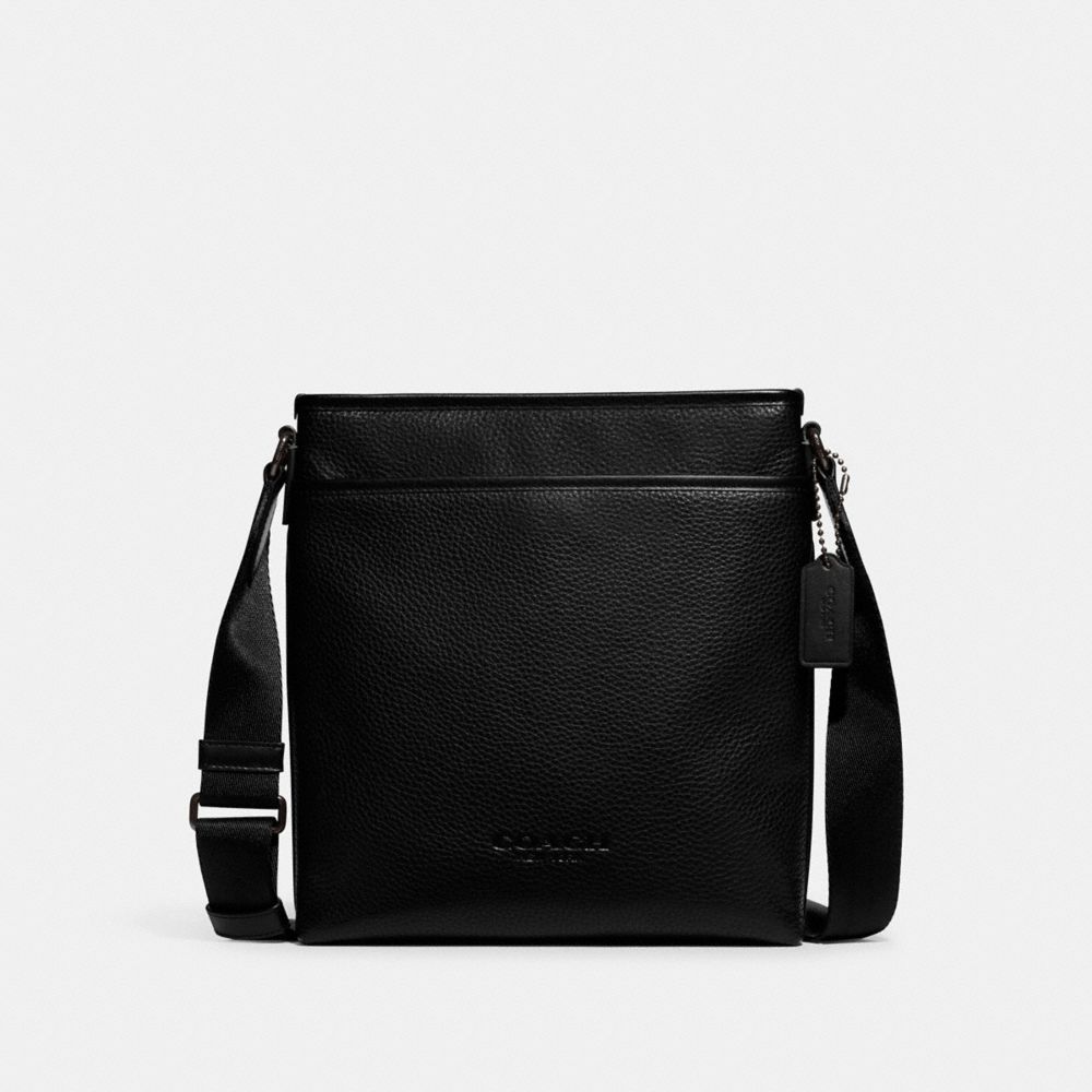 Bolsa Cruzada COACH® Gotham Slim Crossbody Hombre Negras | COVRS857