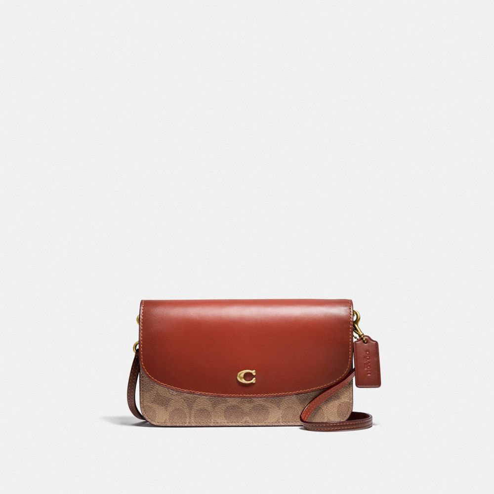 Bolsa Cruzada COACH® Hayden In Signature Canvas Mujer Marrones Rojas | COAHL297