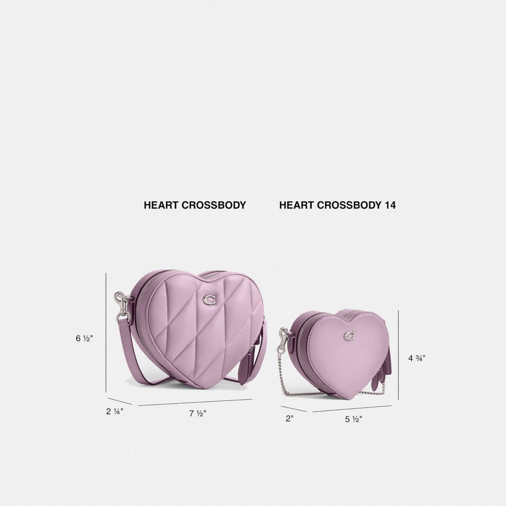 Bolsa Cruzada COACH® Heart 14 Mujer Blancas | COSGK296