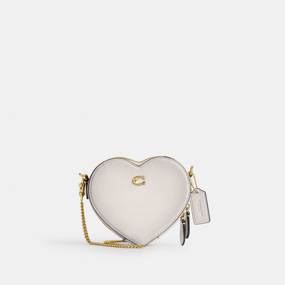 Bolsa Cruzada COACH® Heart 14 Mujer Blancas | COSGK296