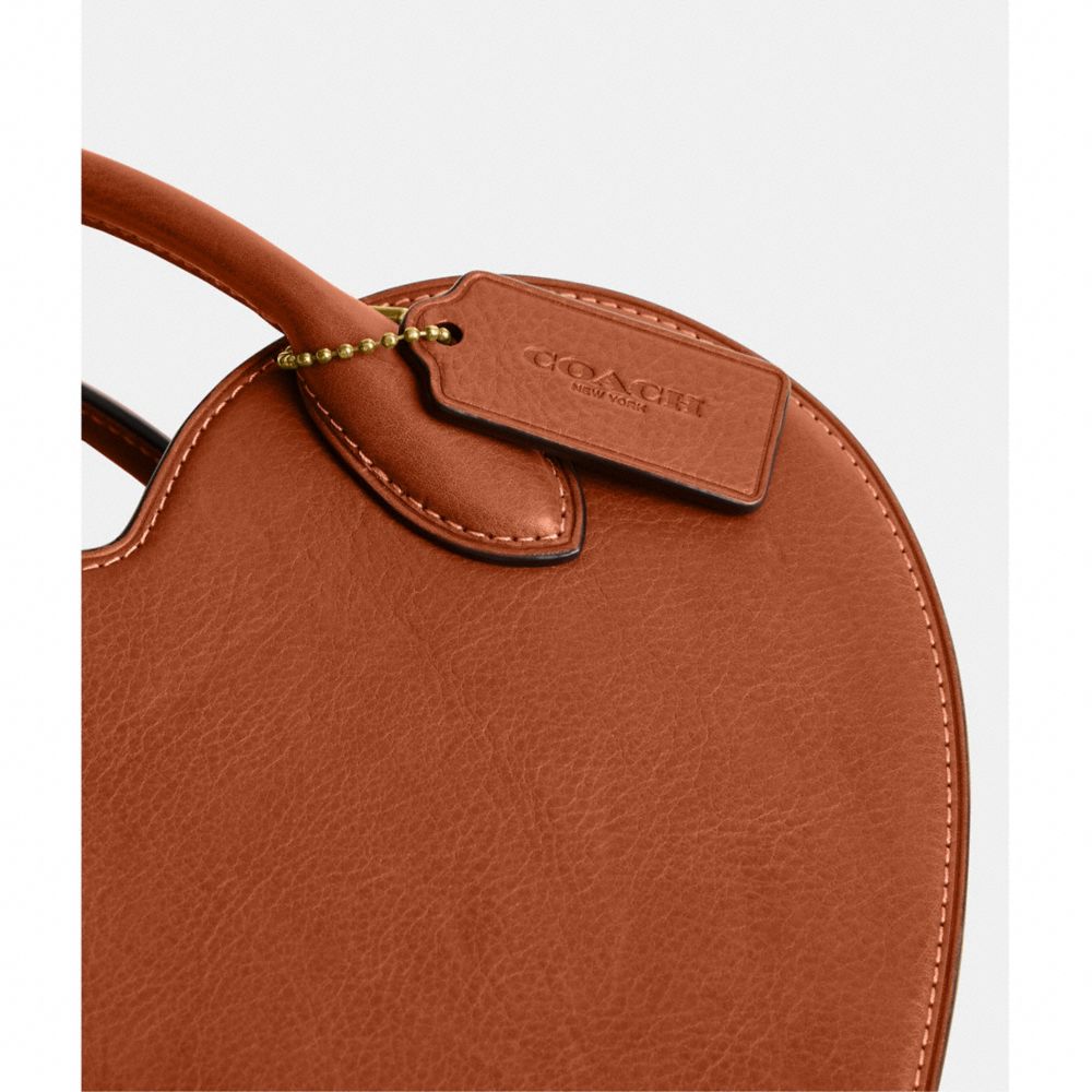 Bolsa Cruzada COACH® Heart In Regenerative Leather Mujer Marrones | COFDH294