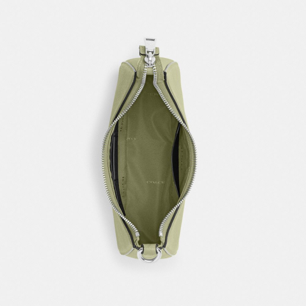 Bolsa Cruzada COACH® Hobo With Signature Canvas Mujer Verde Oliva | COHAF292