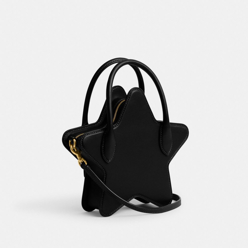 Bolsa Cruzada COACH® Star In Regenerative Leather Mujer Negras | CONWT283