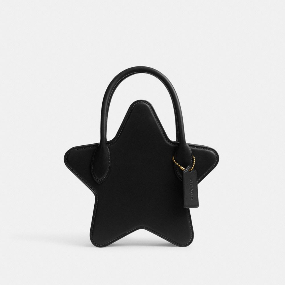 Bolsa Cruzada COACH® Star In Regenerative Leather Mujer Negras | CONWT283