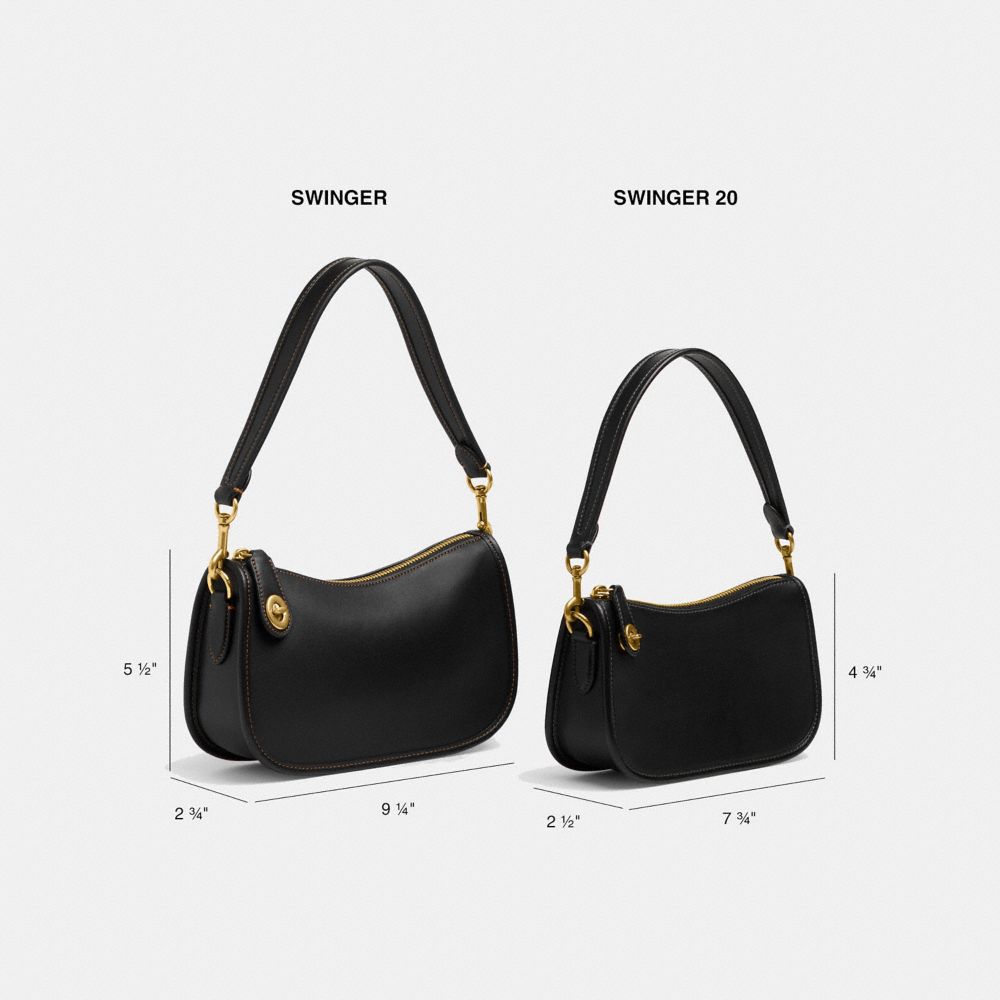 Bolsa Cruzada COACH® Swinger 20 Mujer Marrones | COCOQ279