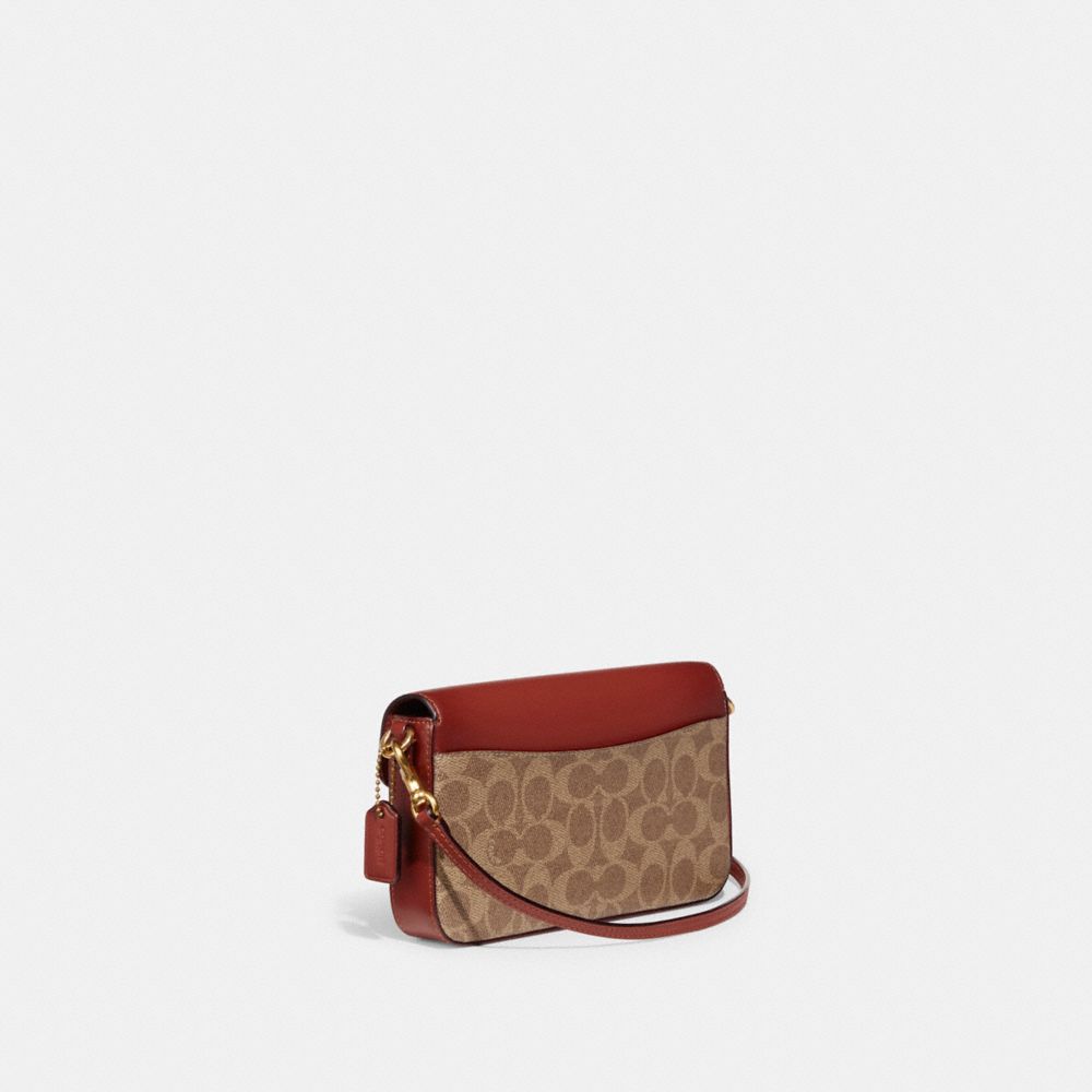 Bolsa Cruzada COACH® Wyn In Signature Canvas Mujer Marrones Rojas | COPJF265