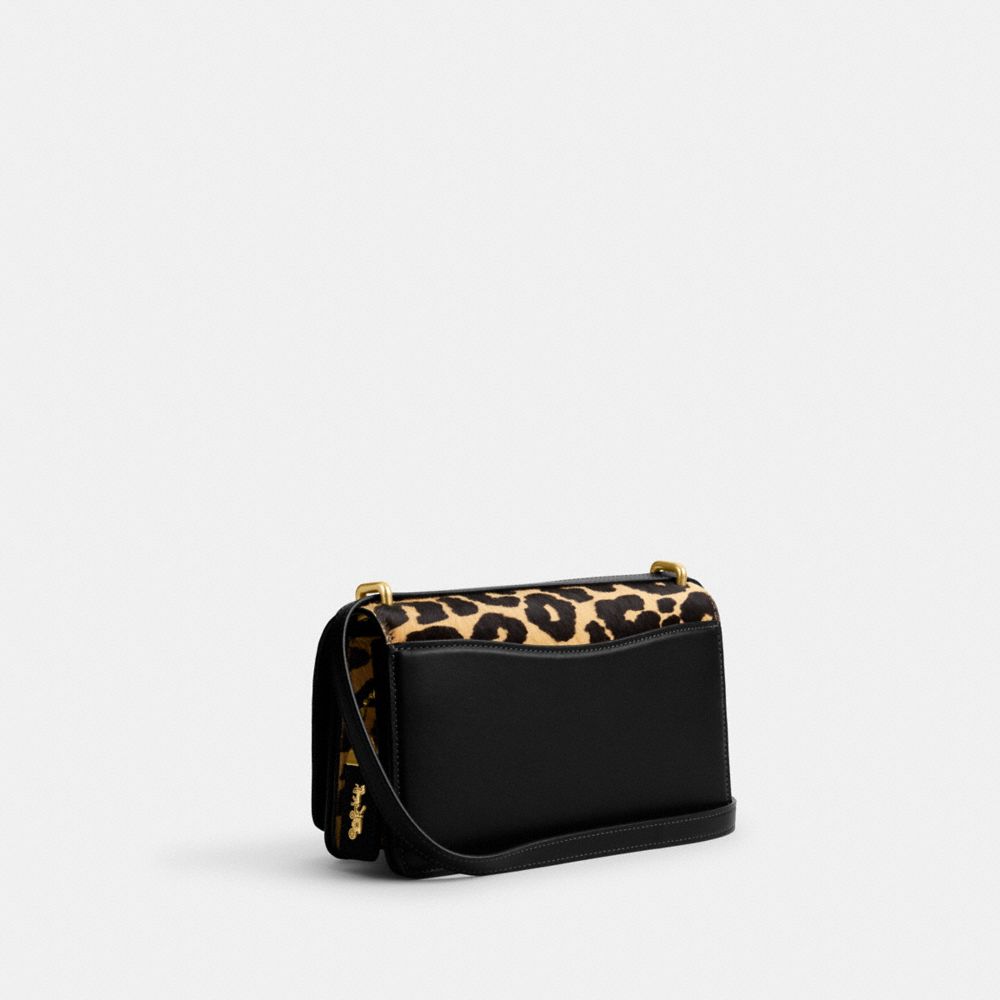 Bolsa de Hombro COACH® Bandit In Haircalf With Leopard Print Mujer Leopardo | COZUM223