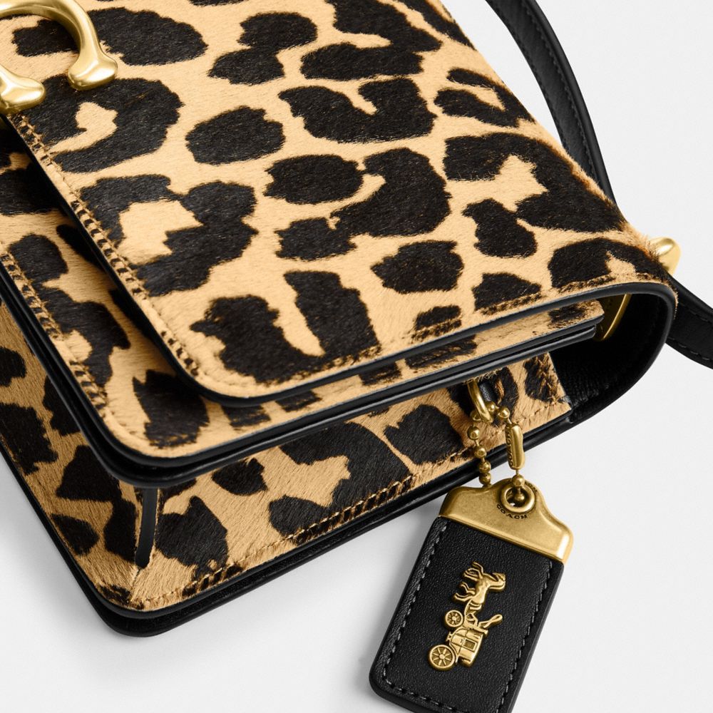 Bolsa de Hombro COACH® Bandit In Haircalf With Leopard Print Mujer Leopardo | COZUM223