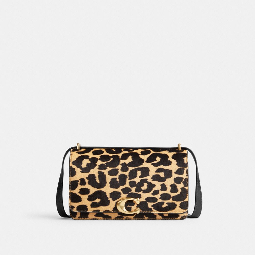 Bolsa de Hombro COACH® Bandit In Haircalf With Leopard Print Mujer Leopardo | COZUM223