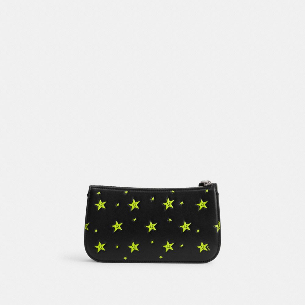 Bolsa de Hombro COACH® Cosmic Penn With Star Print Mujer Plateadas Negras | COHAC219