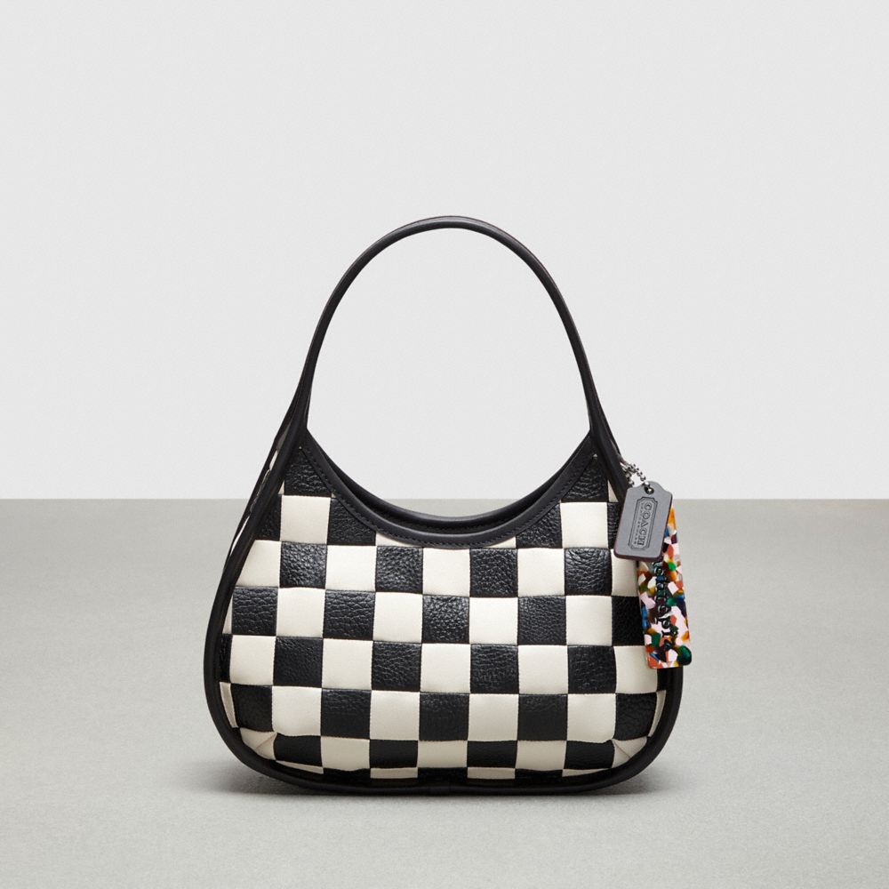 Bolsa de Hombro COACH® Ergo In Checkerboard Patchwork Upcrafted Leather Mujer Negras | COGSX218