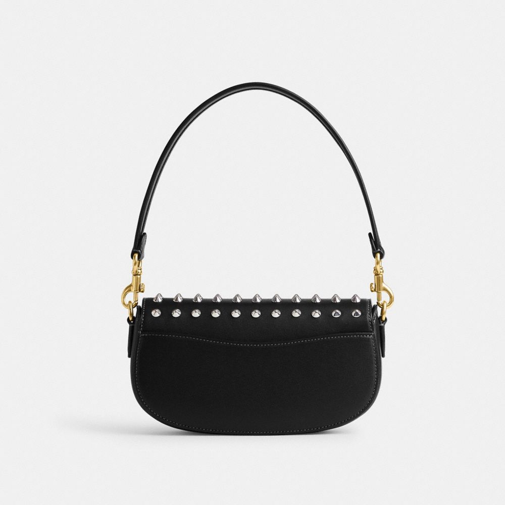 Bolsa de Hombro COACH® Harley 23 With Studs Mujer Negras | COOKG212