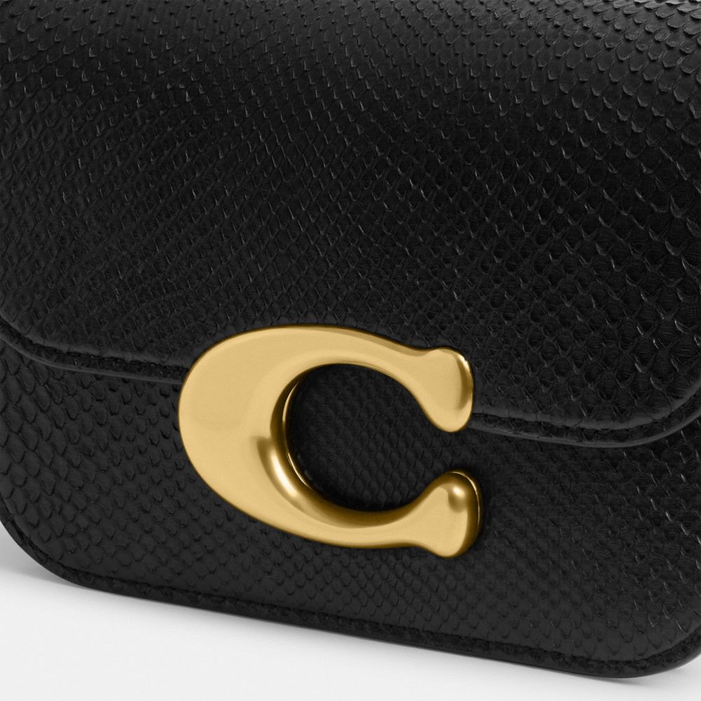 Bolsa de Hombro COACH® Idol In Python Mujer Negras | COTCO208