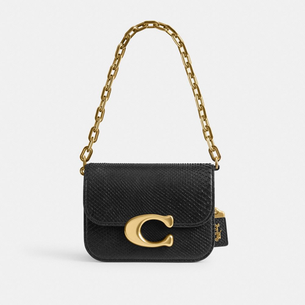 Bolsa de Hombro COACH® Idol In Python Mujer Negras | COTCO208