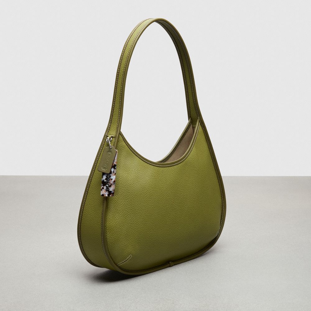 Bolsa de Hombro COACH® Large Ergo In Pebbled Coachtopia Leather Mujer Verde Oliva Verde | COWNI205