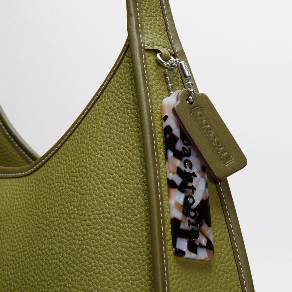 Bolsa de Hombro COACH® Large Ergo In Pebbled Coachtopia Leather Mujer Verde Oliva Verde | COWNI205