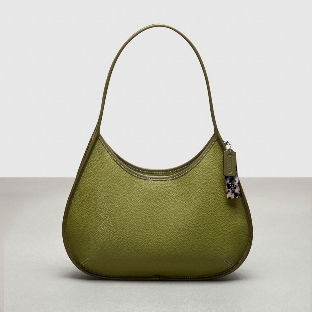 Bolsa de Hombro COACH® Large Ergo In Pebbled Coachtopia Leather Mujer Verde Oliva Verde | COWNI205