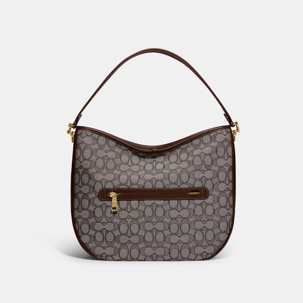 Bolsa de Hombro COACH® Soft Tabby Hobo In Signature Jacquard Mujer Gris | COKOH186