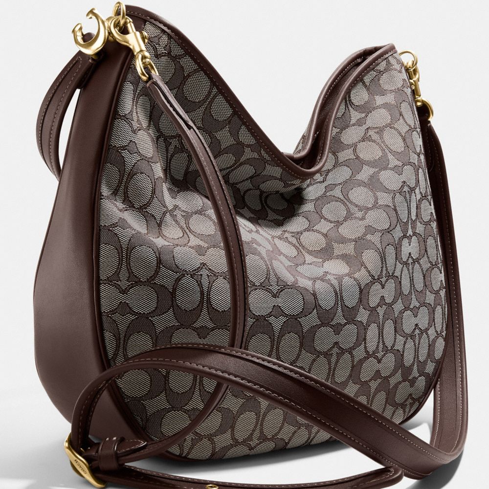 Bolsa de Hombro COACH® Soft Tabby Hobo In Signature Jacquard Mujer Gris | COKOH186