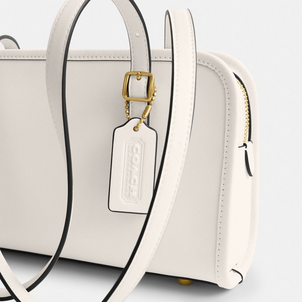 Bolsa de Hombro COACH® Swing Zip Mujer Blancas | COLIG185