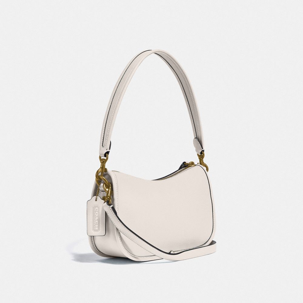 Bolsa de Hombro COACH® Swinger Mujer Blancas | COZUF184