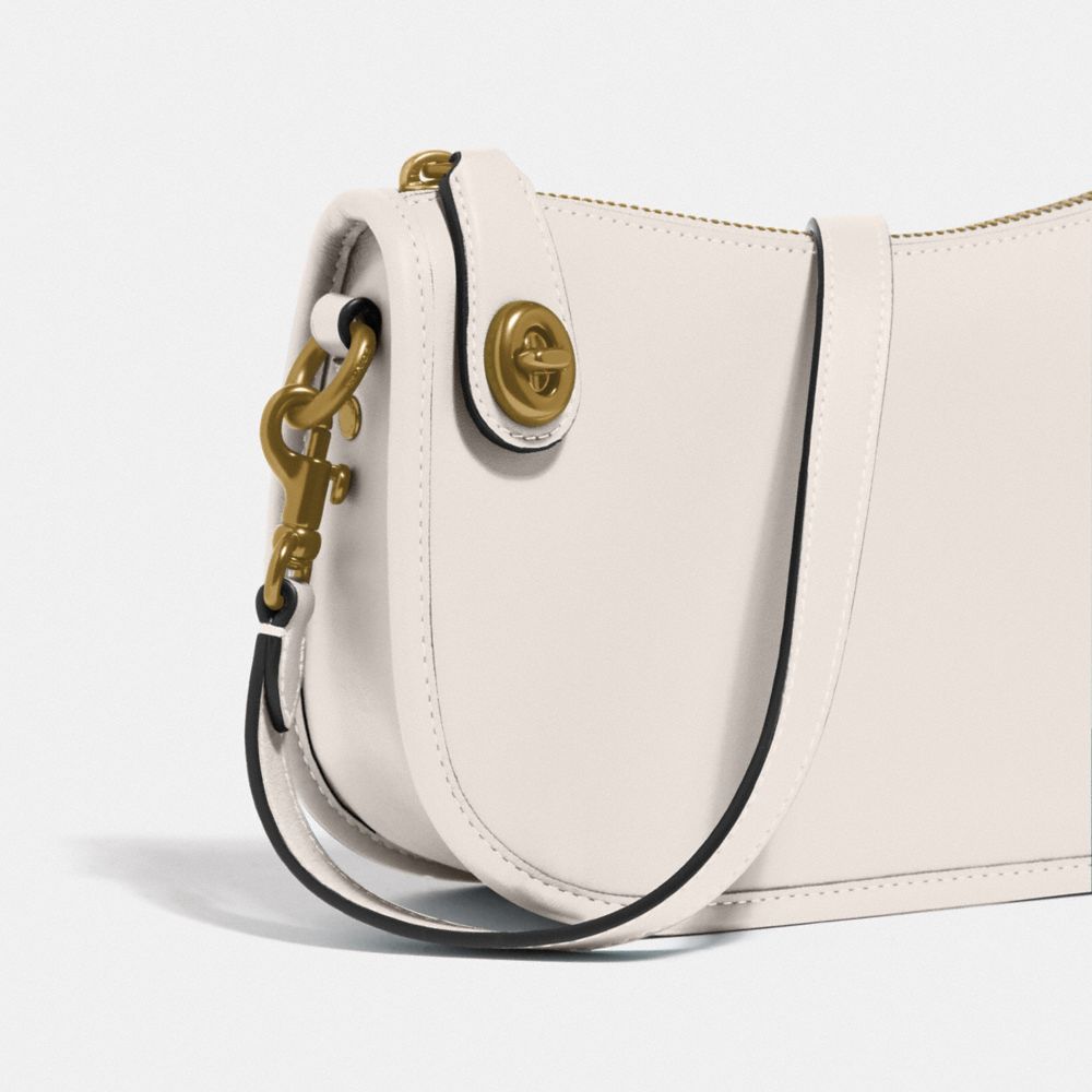 Bolsa de Hombro COACH® Swinger Mujer Blancas | COZUF184