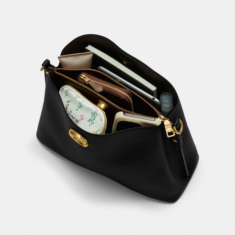 Bolsa de Hombro COACH® Willow Mujer Negras | COKOM169