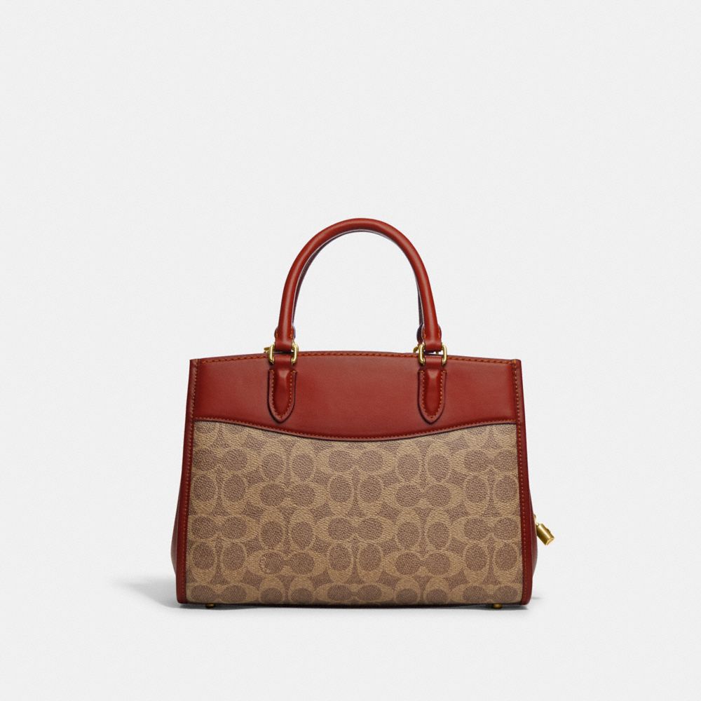 Bolsa de Mano COACH® Brooke Carryall 28 In Signature Canvas Mujer Marrones Rojas | COYXP261