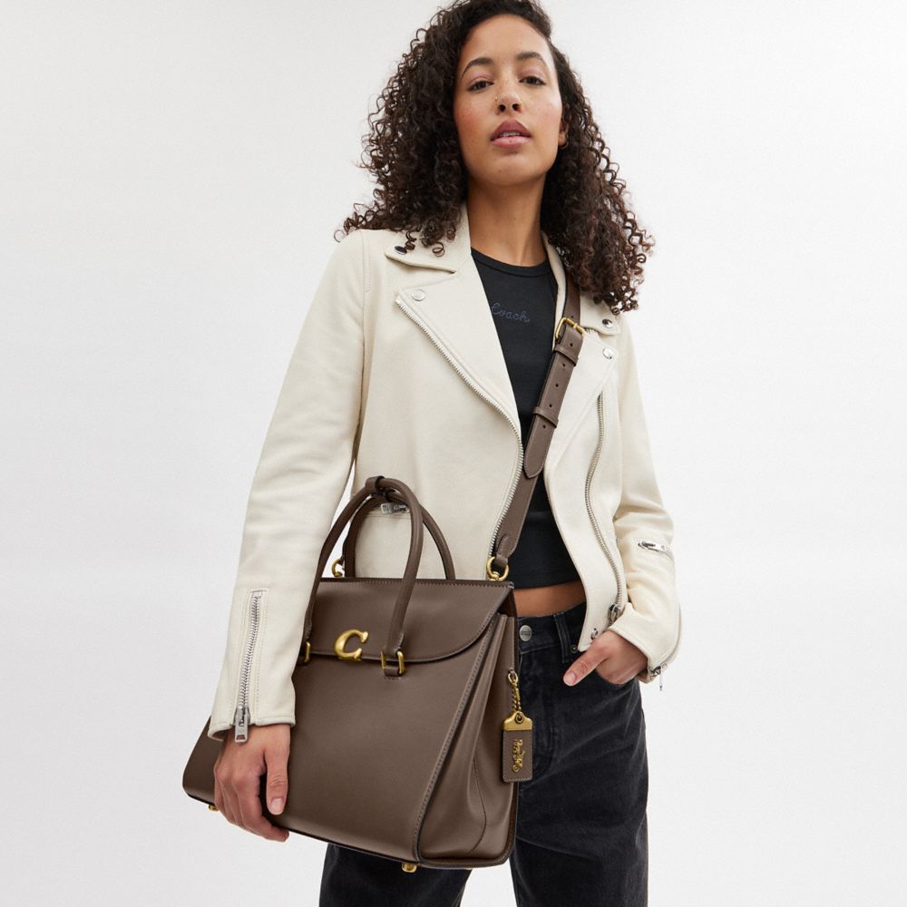 Bolsa de Mano COACH® Broome Carryall 36 Mujer Gris Oscuro | COEBU258