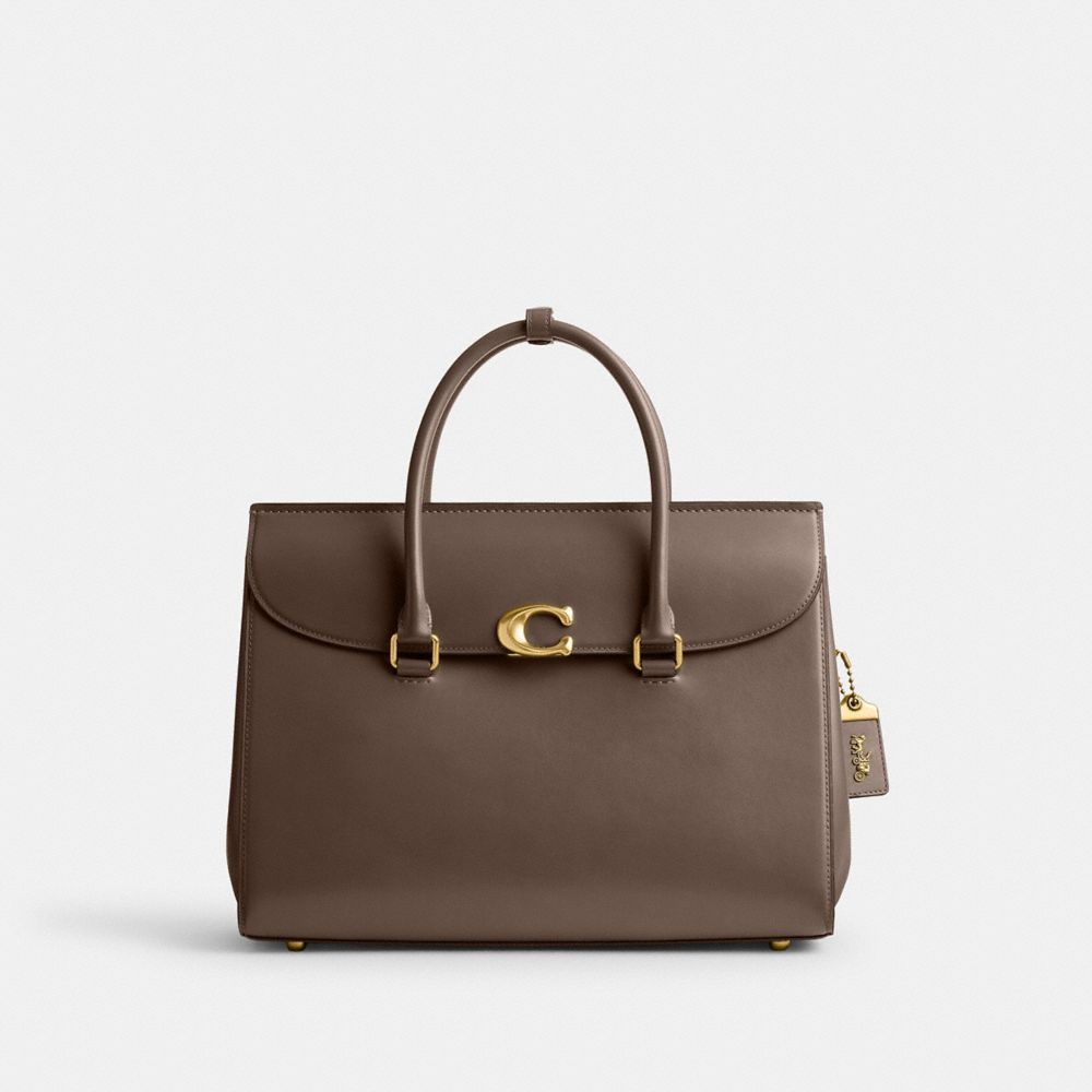 Bolsa de Mano COACH® Broome Carryall 36 Mujer Gris Oscuro | COEBU258