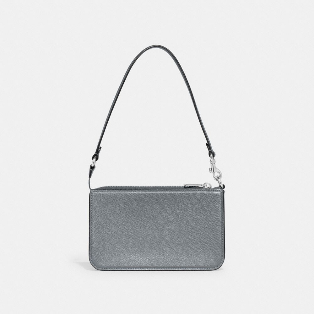 Bolsa de Mano COACH® Pouch With Signature Canvas Mujer Gris Azules | COAHX245