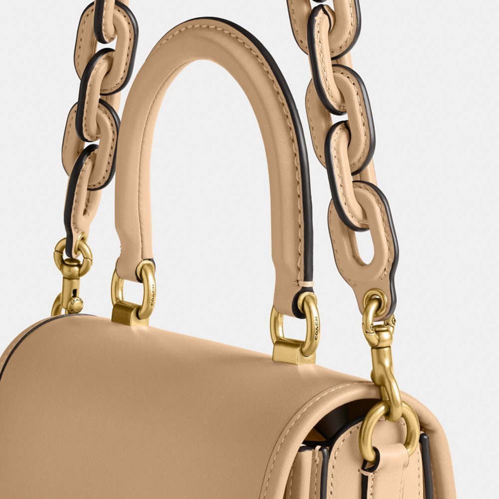 Bolsa de Mano COACH® Rogue Top Handle Mujer Beige | COXYA235