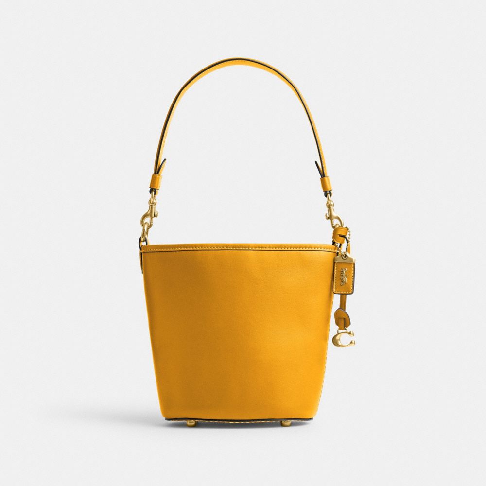 Bolso Saco COACH® Dakota 16 With Braid Mujer Amarillo | COJPA343