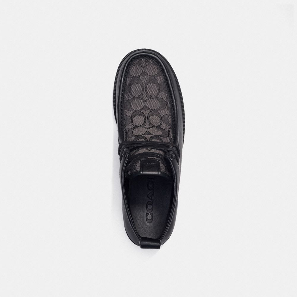 Botas COACH® Chukka In Signature Jacquard Hombre Negras | COAHZ973