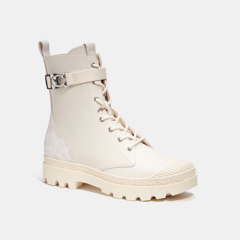 Botas COACH® Tucker With Signature Canvas Hombre Blancas | COGSH969