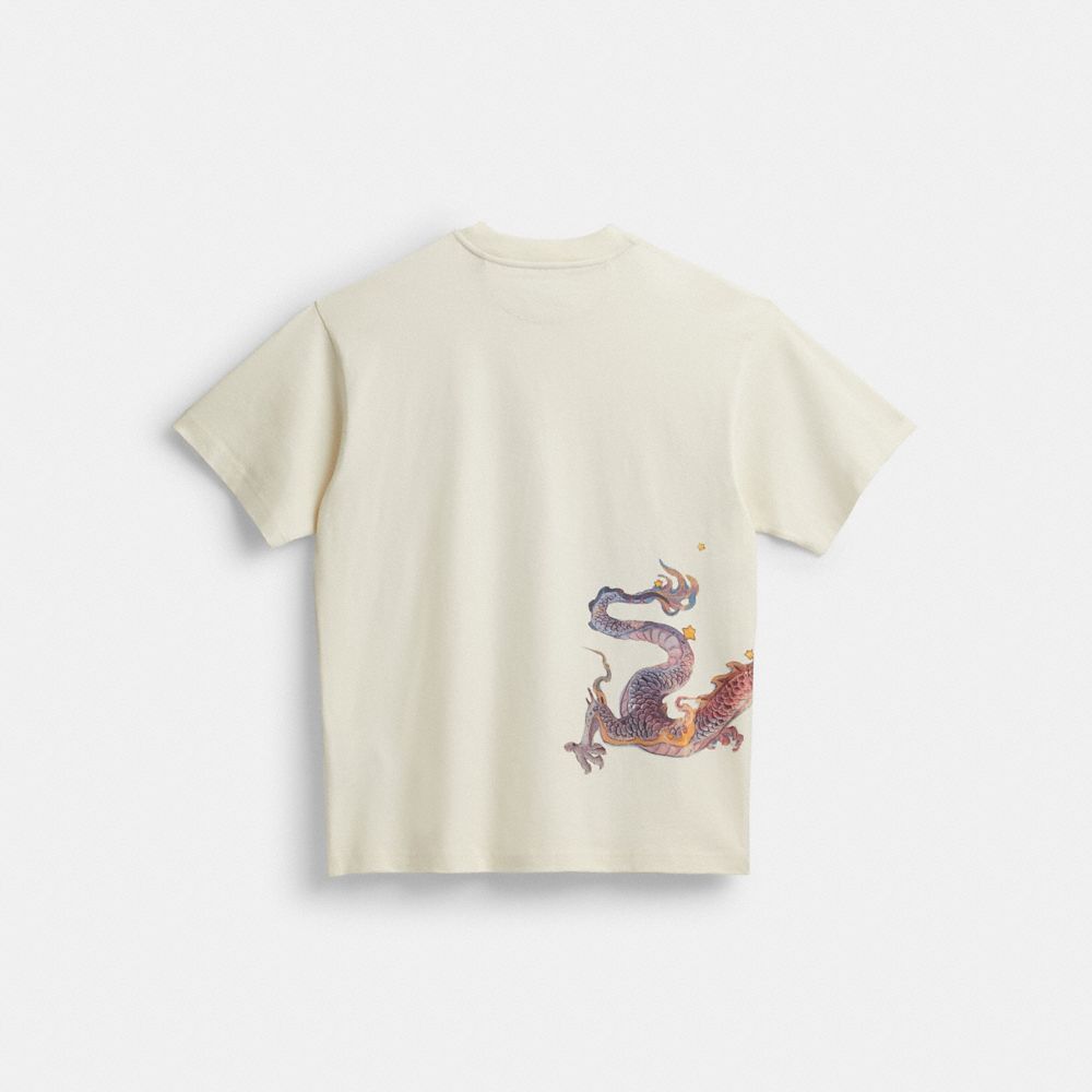 Camiseta COACH® New Year With Dragon Hombre Creme | COHAV895